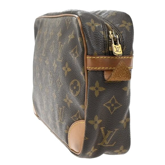 LOUIS VUITTON Compiegne 28 Clutch Bag Monogram Leather Brown GHW M51845 67EF134 - Picture 4 of 16